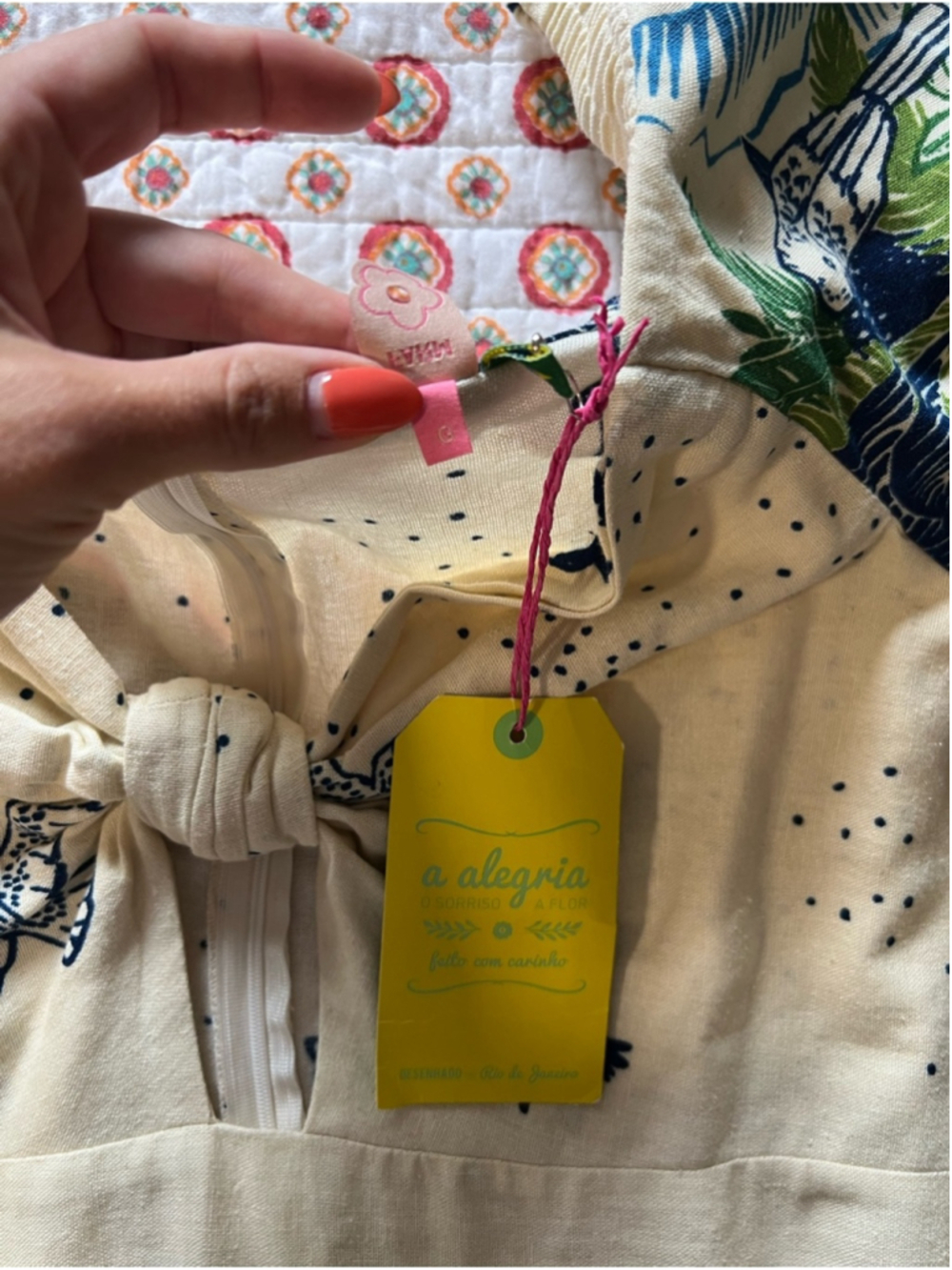 NWT Farm Rio Tropical Tiles Midi Dress Size Large - Picture 5 of 7